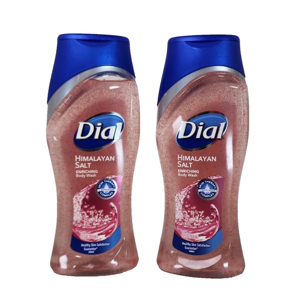 2 pack Dial Himalayan Salt Body Wash Moisturizing Clean Rinse Rich Lather 12‎ oz